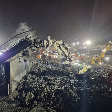 Dans le cadre de l'élargissement de l'A57, l'échangeur de la Valette Centre (n°3) / Tombadou a été déconstruit pour laisser place à nouvelle ouvrage, déjà construit.